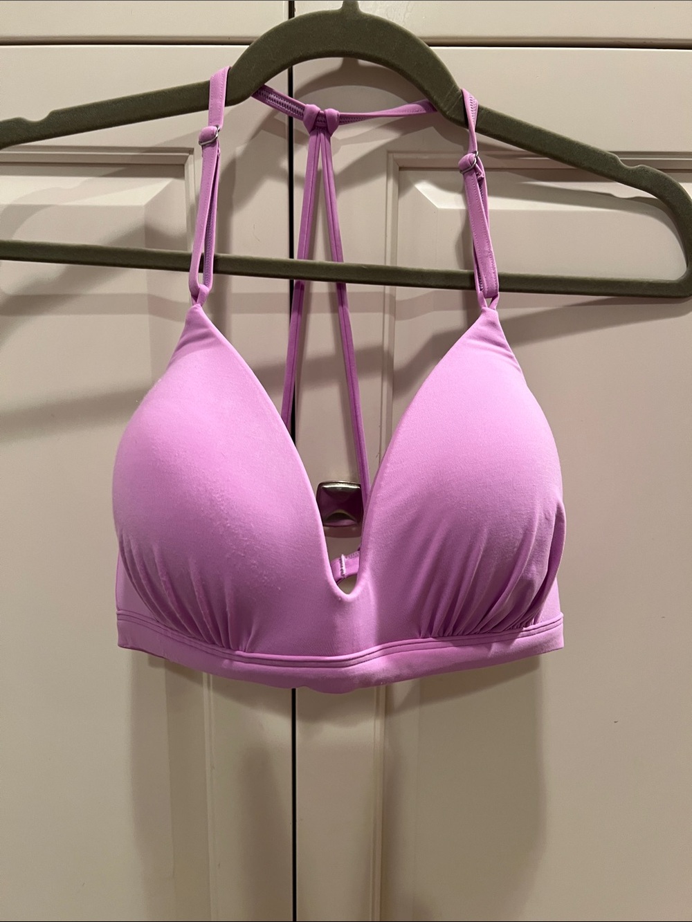 Athleta Lavender Plunge Strappy Bralette